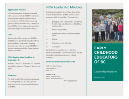 ECEBC Leadership Initiative Brochure