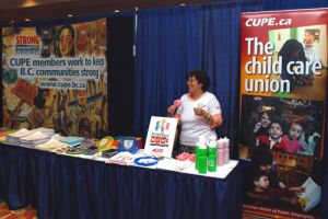 Jamie Kass of CUPE National at the Resource Fair